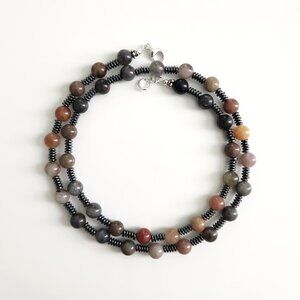 QUAZRTZITE BEADED NECKLACE--24"